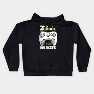 2nd Grade Level Unlocked Video Game Back to School Boys Kids Hoodie